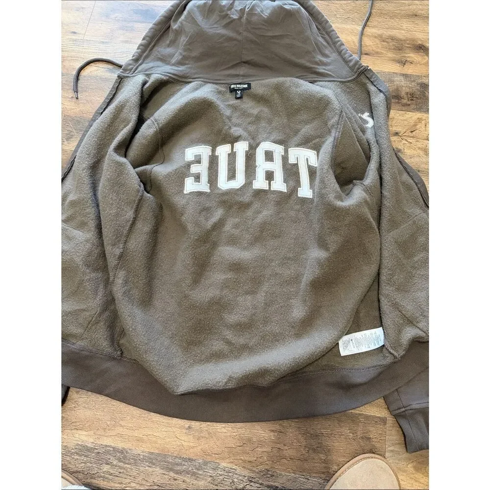 True religion zip up hoodie size large